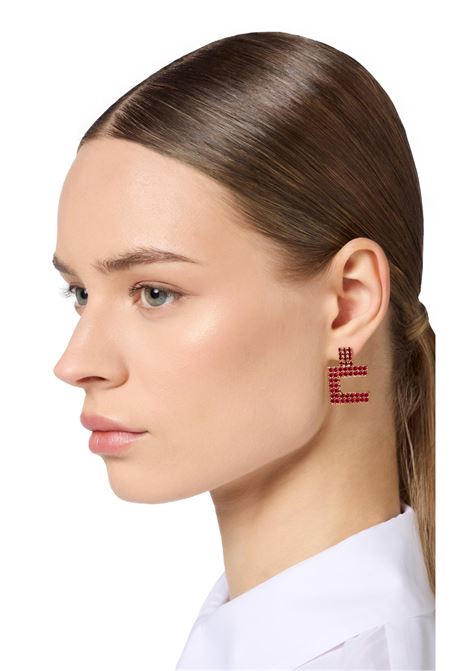 Rhinestone logo earrings ELISABETTA FRANCHI | jewelry | OR07B46E2GR3